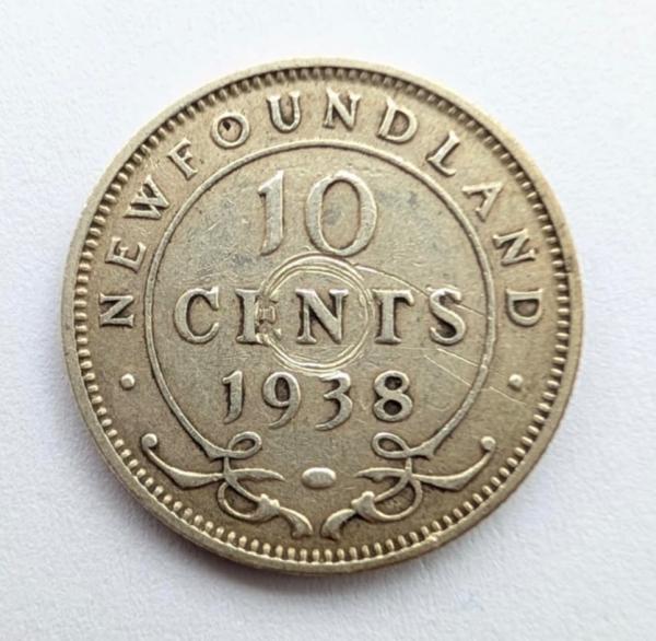 Niufaundlandas 10 ct 1938