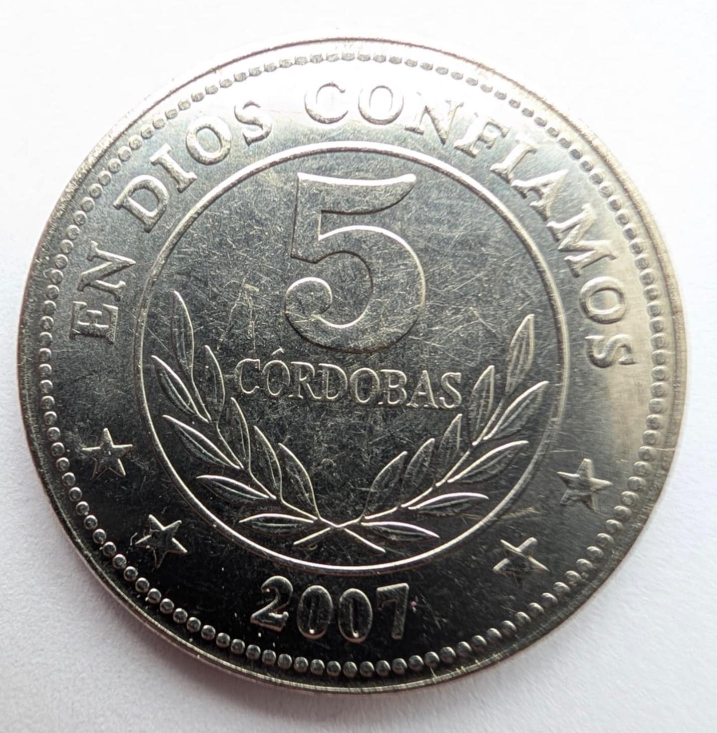 Nikaragva 5 cordobas 2007