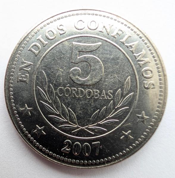 Nikaragva 5 cordobas 2007