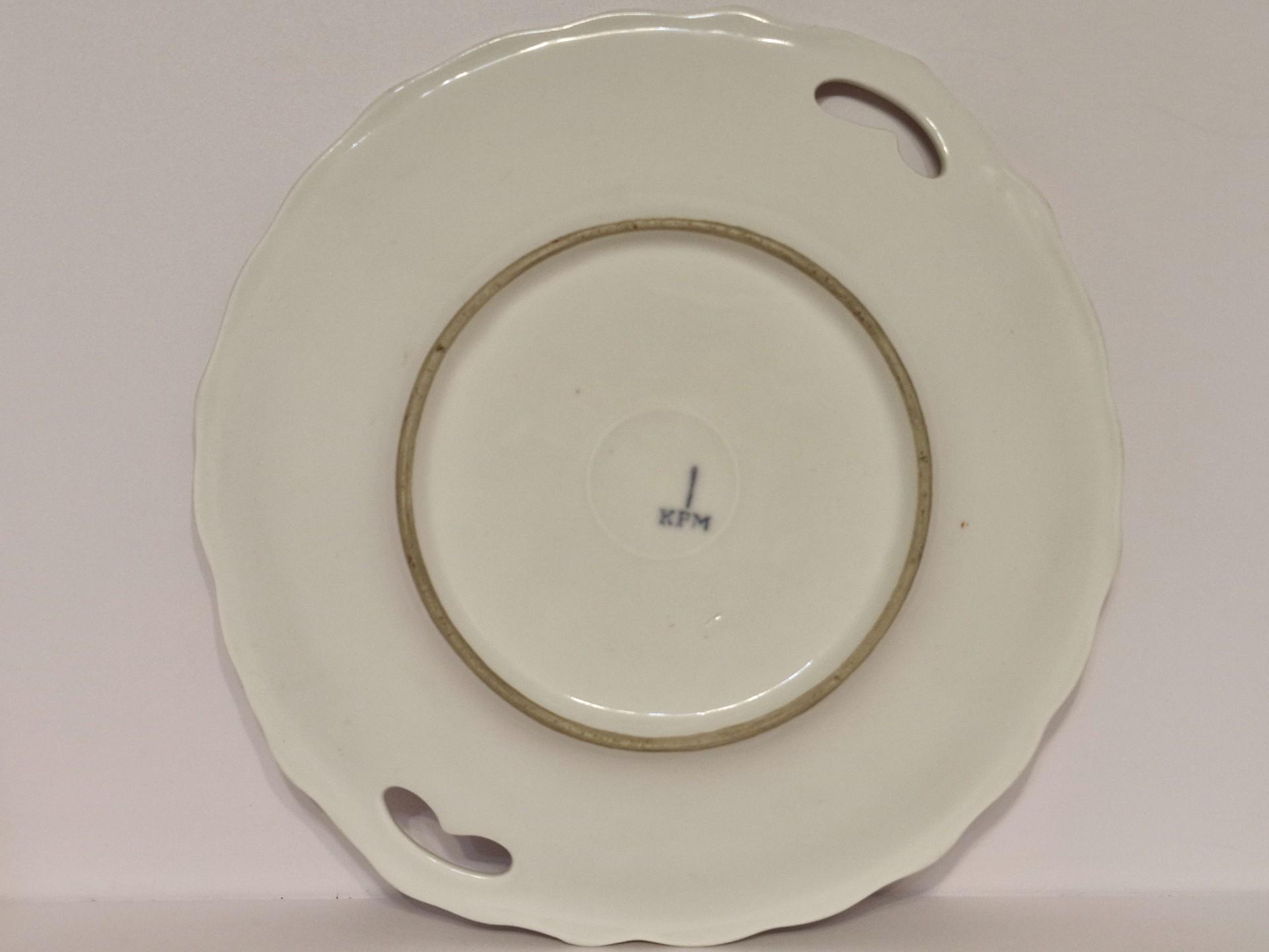 Sena Kpm lėkštė su gėlių paveikslėliu ~ 25cm