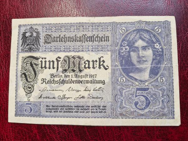 5 Mark 1917.08.01 Vokietija P-56b.1
