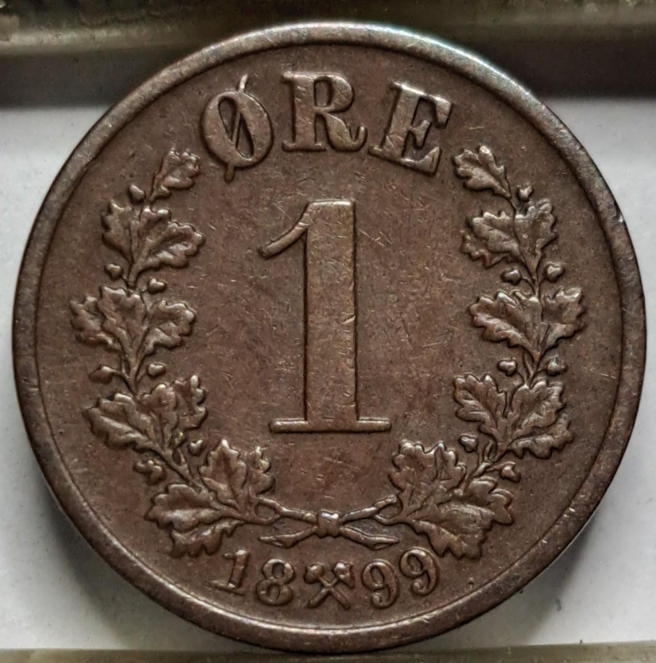 Norvegija 1 erė 1899 KM#352 (8218)