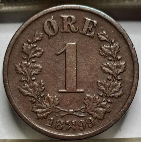 Norvegija 1 erė 1899 KM#352 (8218)