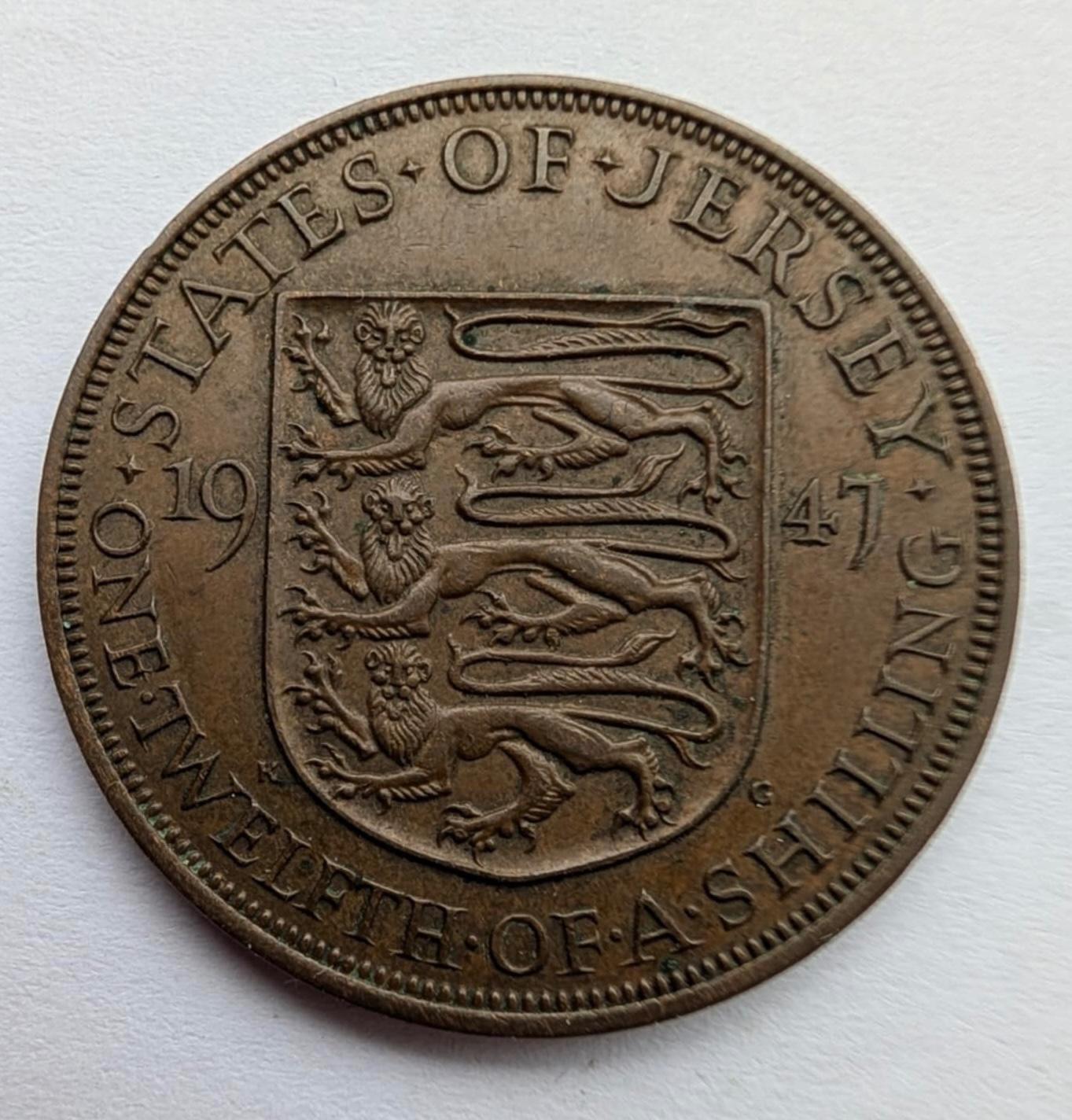 Džersis 1/12 šilingo 1947