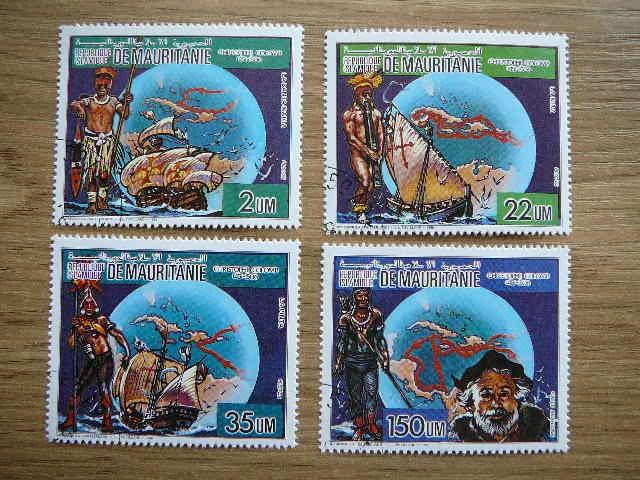Mauritanija 1986 Kolumbas Burlaiviai Laivai antsp. #1