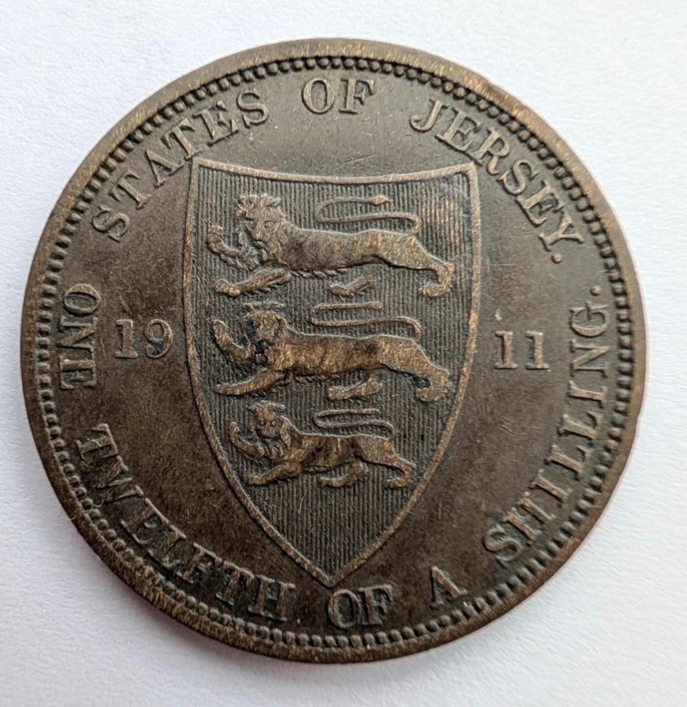 Džersis 1/12 šilingo 1911