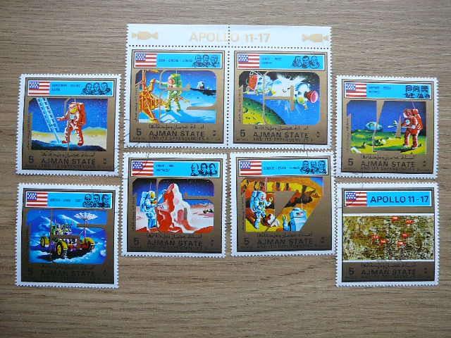 Ajmanas 1973 Kosmosas Apollo11-17 antsp. #