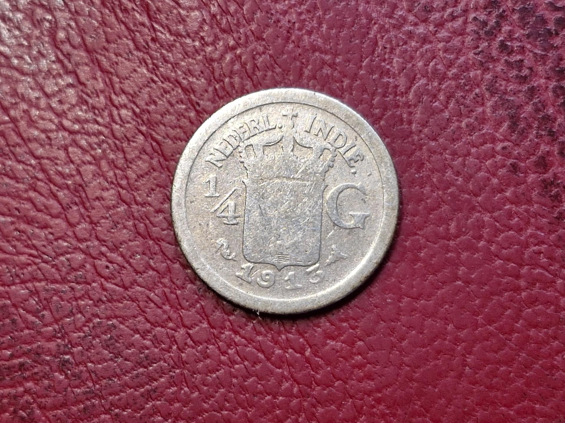 Nyderlandų Rytų Indijos ¼ guldeno, 1913 KM# 312 AG