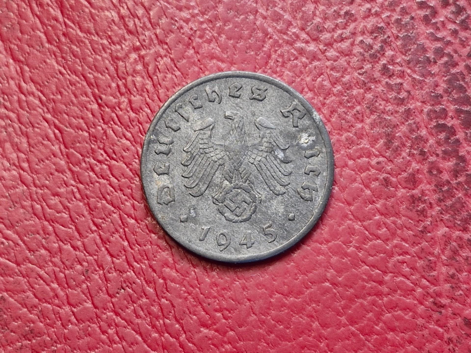 Trečiasis Reichas 1 reichspfenigas, 1945A KM# 97