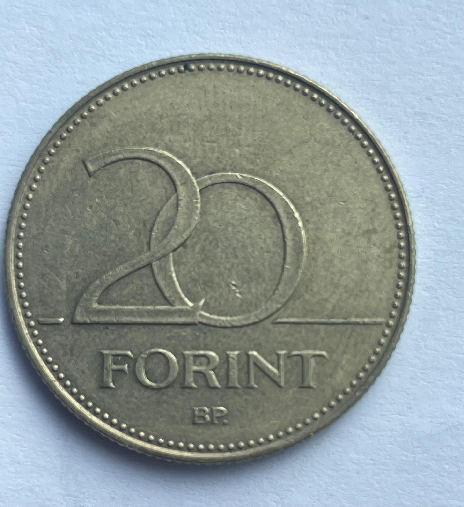 Vengrija 20 forintų 2007