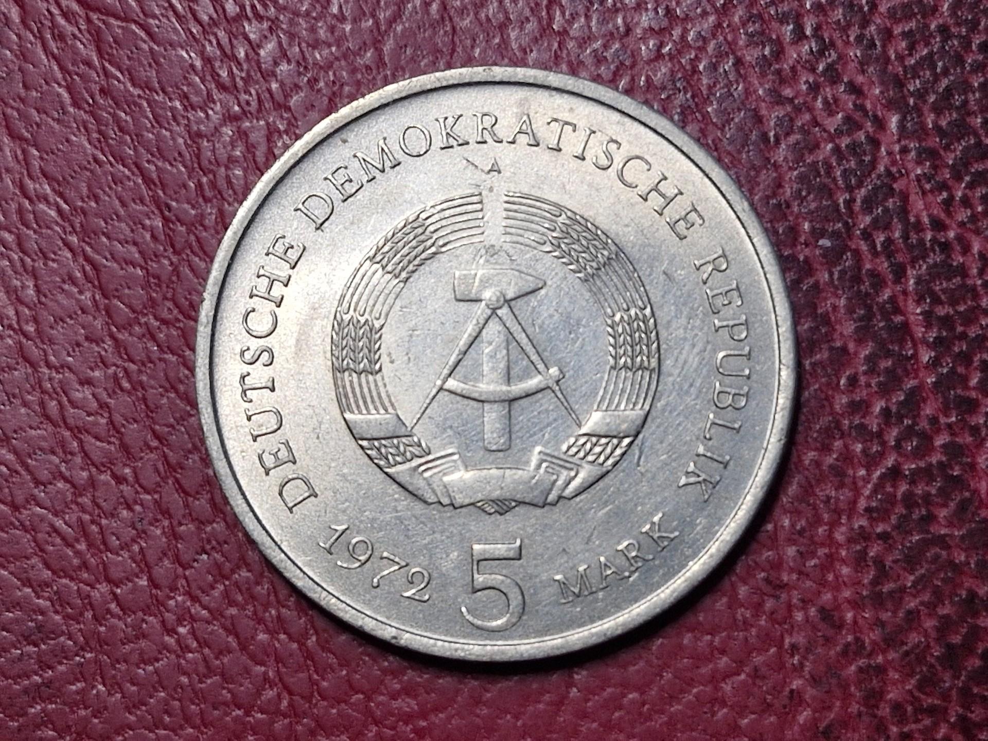 Vokietija - VDR 5 markės, 1972 KM# 37 Meisenas