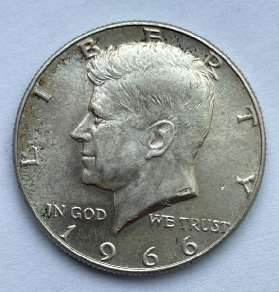 Jav 1/2 dolerio 1966 sidabras