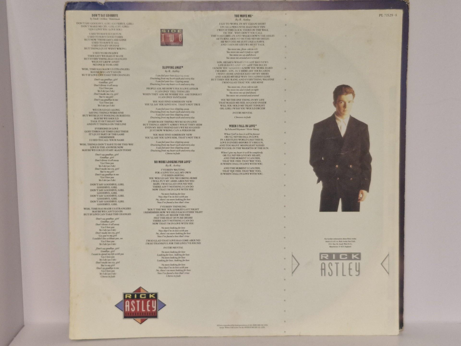 Lp Rick Astley – Whenever You Need Somebody