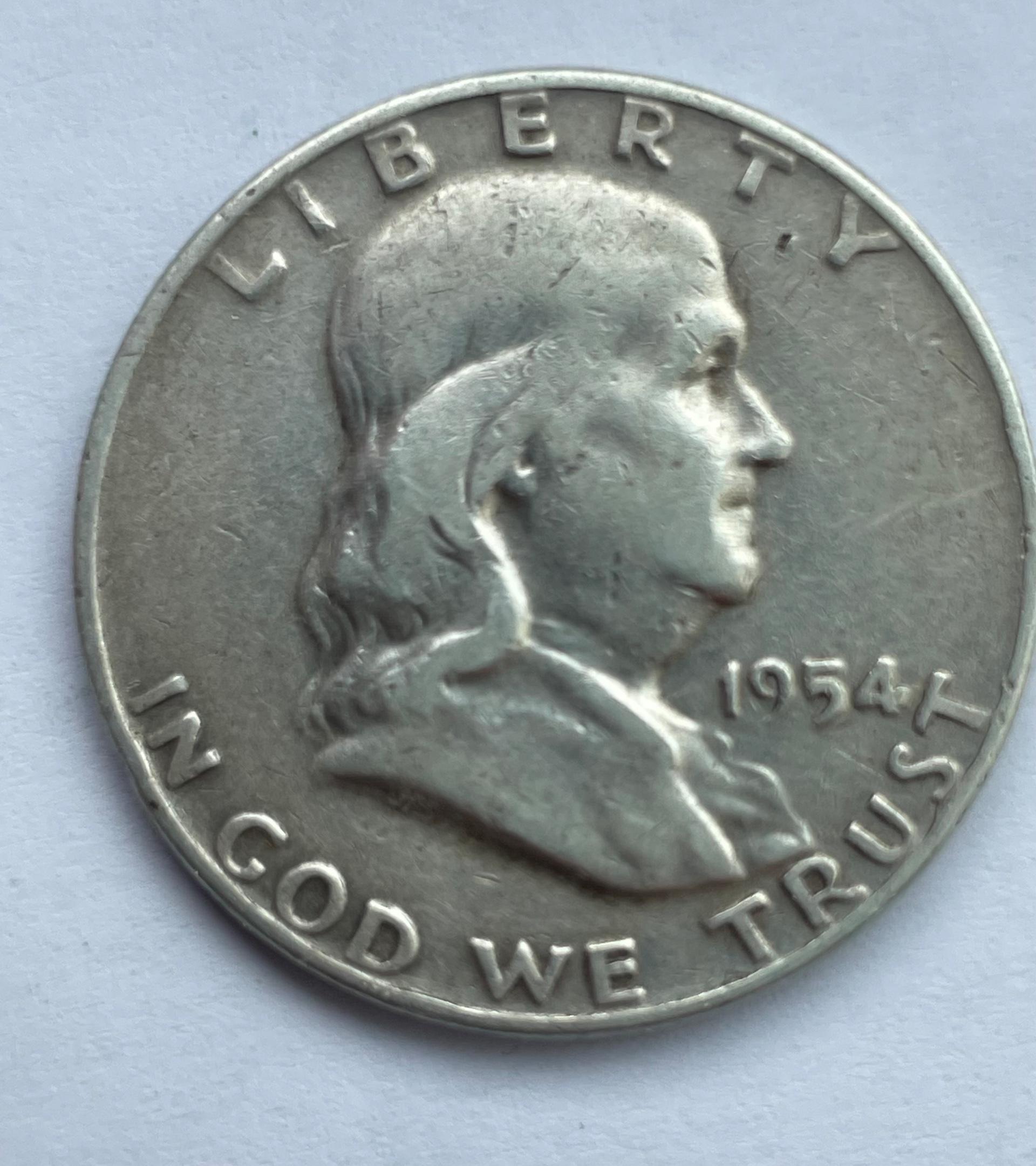JAV 1/2 dolerio 1954 sidabras