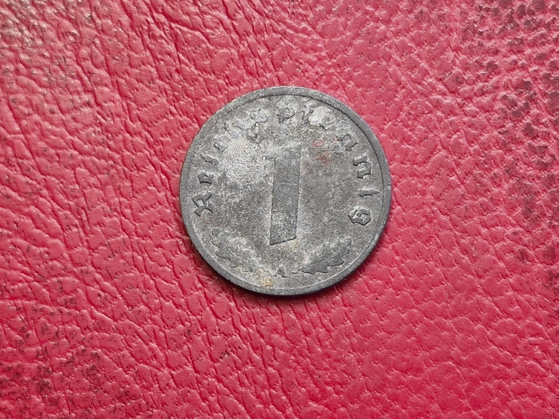 Trečiasis Reichas 1 reichspfenigas, 1945A KM# 97
