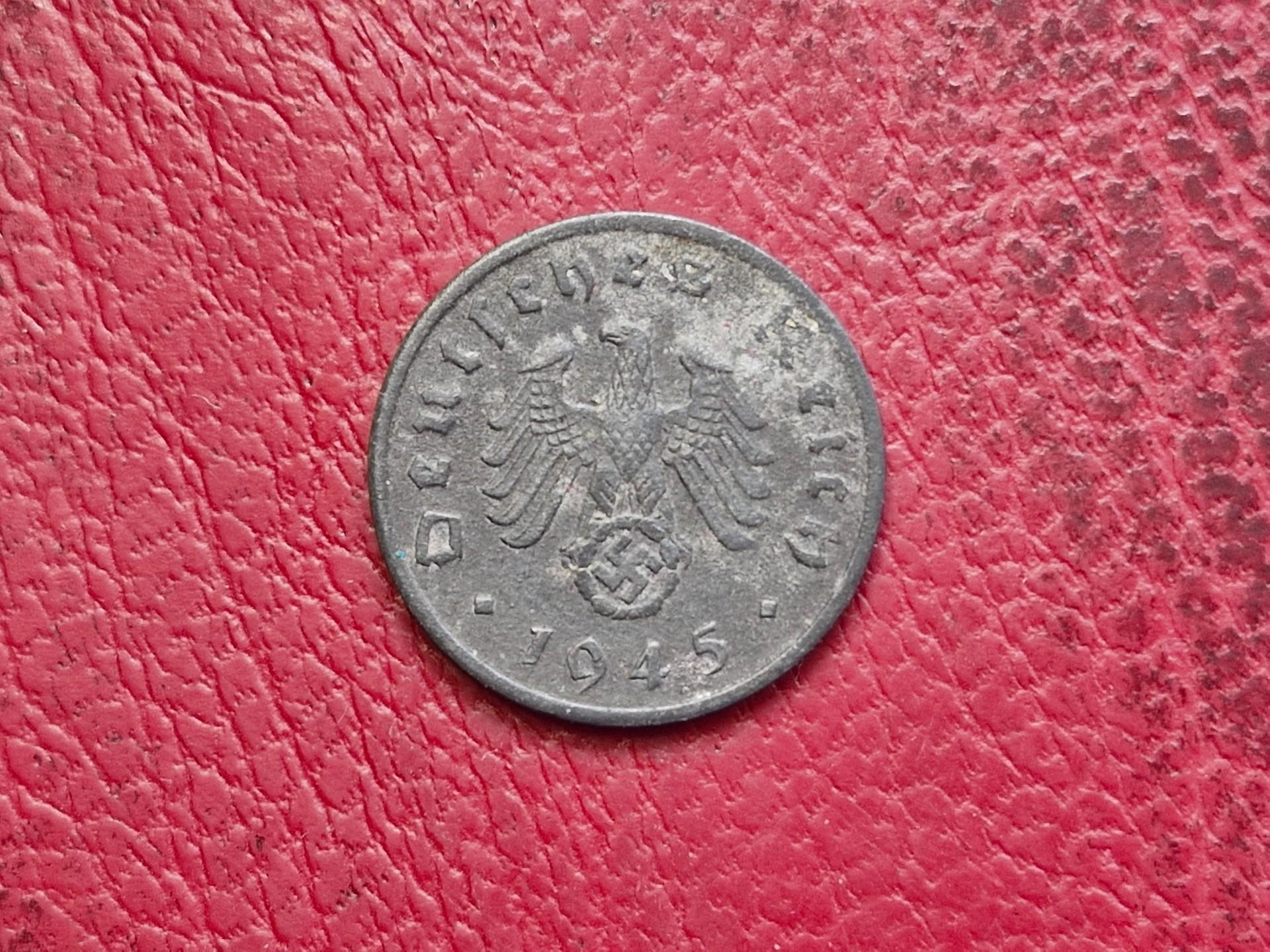 Trečiasis Reichas 1 reichspfenigas, 1945A KM# 97