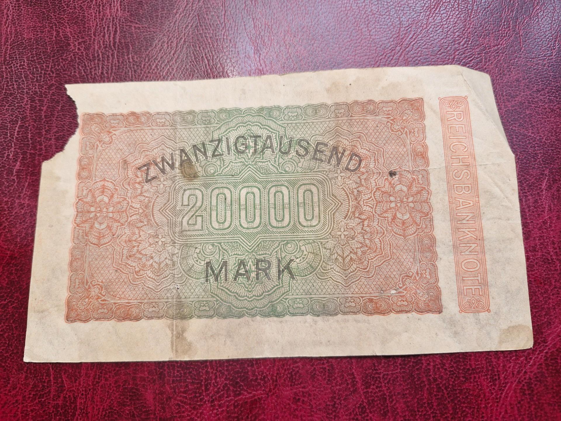 20,000 Mark 1923.02.20 Vokietija P-85b.2.MK