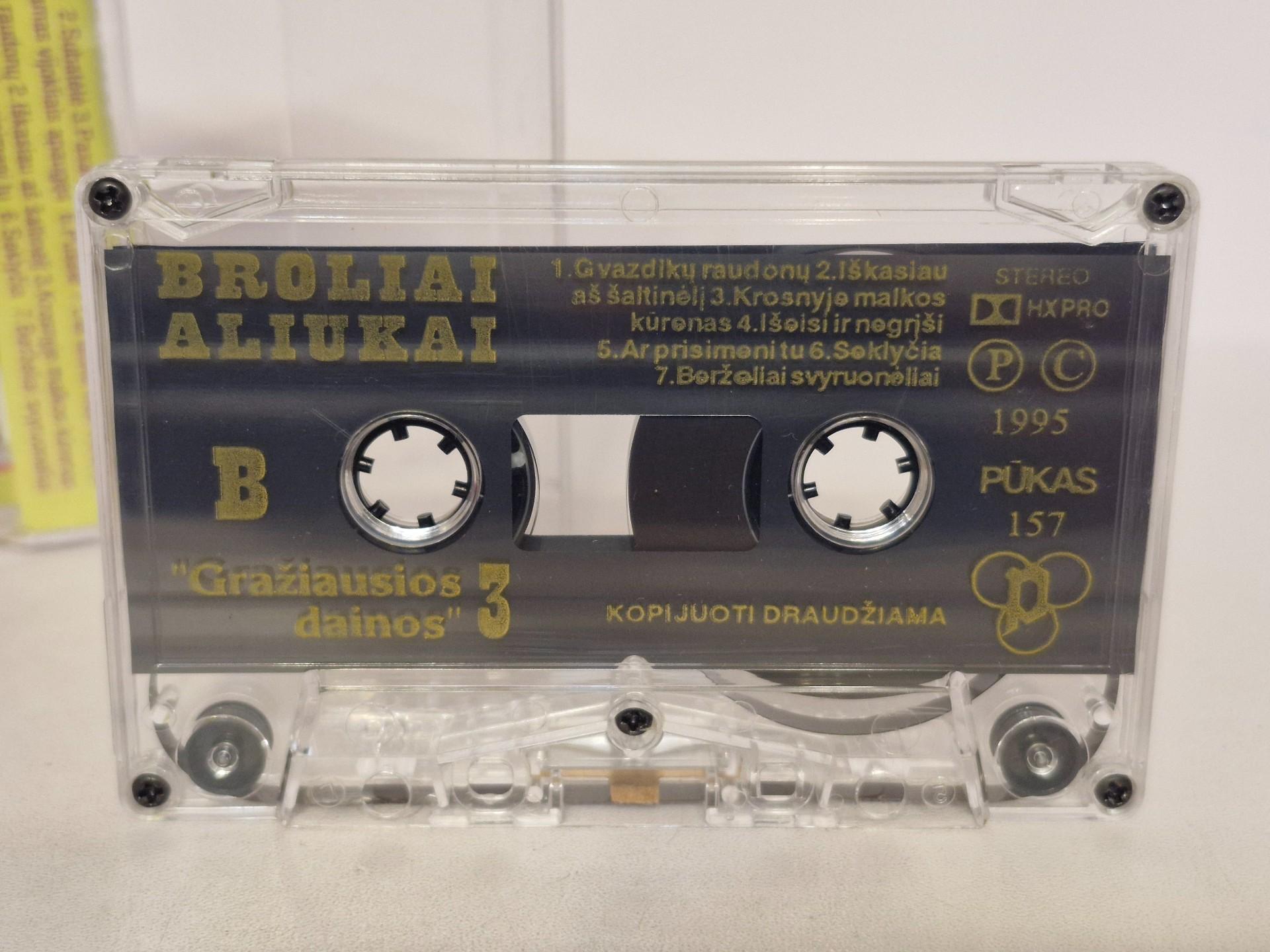 Audio kasetė Broliai Aliukai –Gražiausios Dainos 3