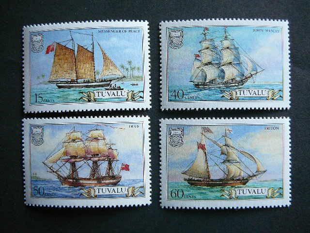 Tuvalu 1986 Burlaiviai Laivai svarus #