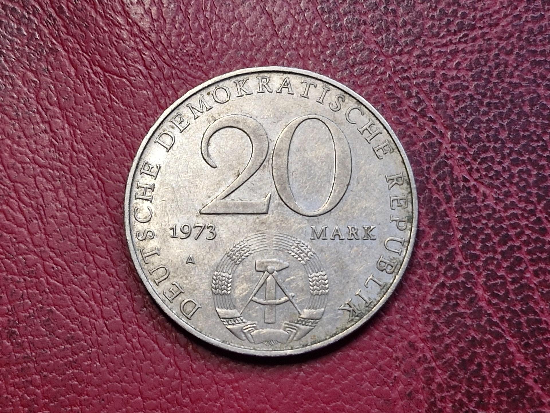 Vokietija - VDR 20 markių, 1973 KM# 47 Grotevolis