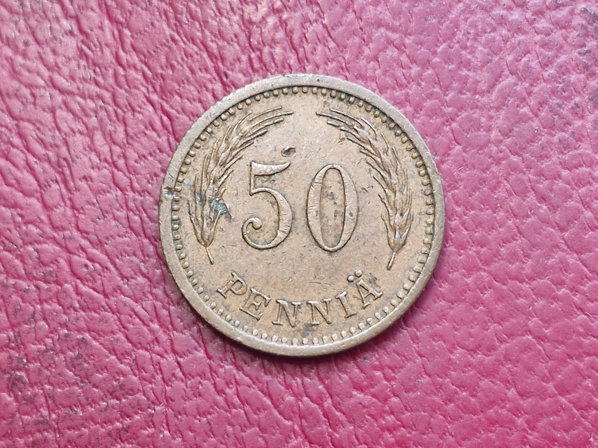 Suomija 50 pensų, 1940 KM# 26a Varis (ruda spalva)