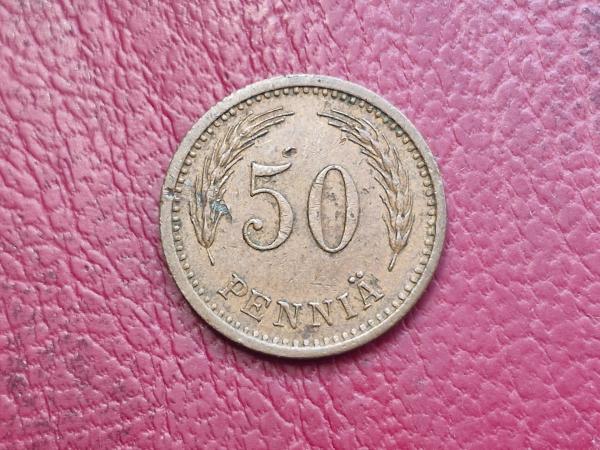 Suomija 50 pensų, 1940 KM# 26a Varis (ruda spalva)