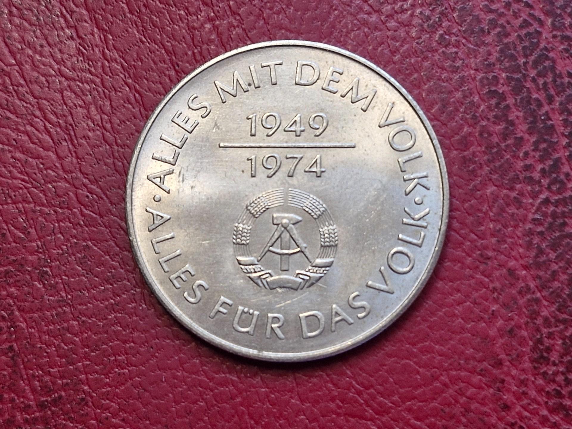 Vokietija - VDR 10 markių, 1974 KM# 50 VDR 25