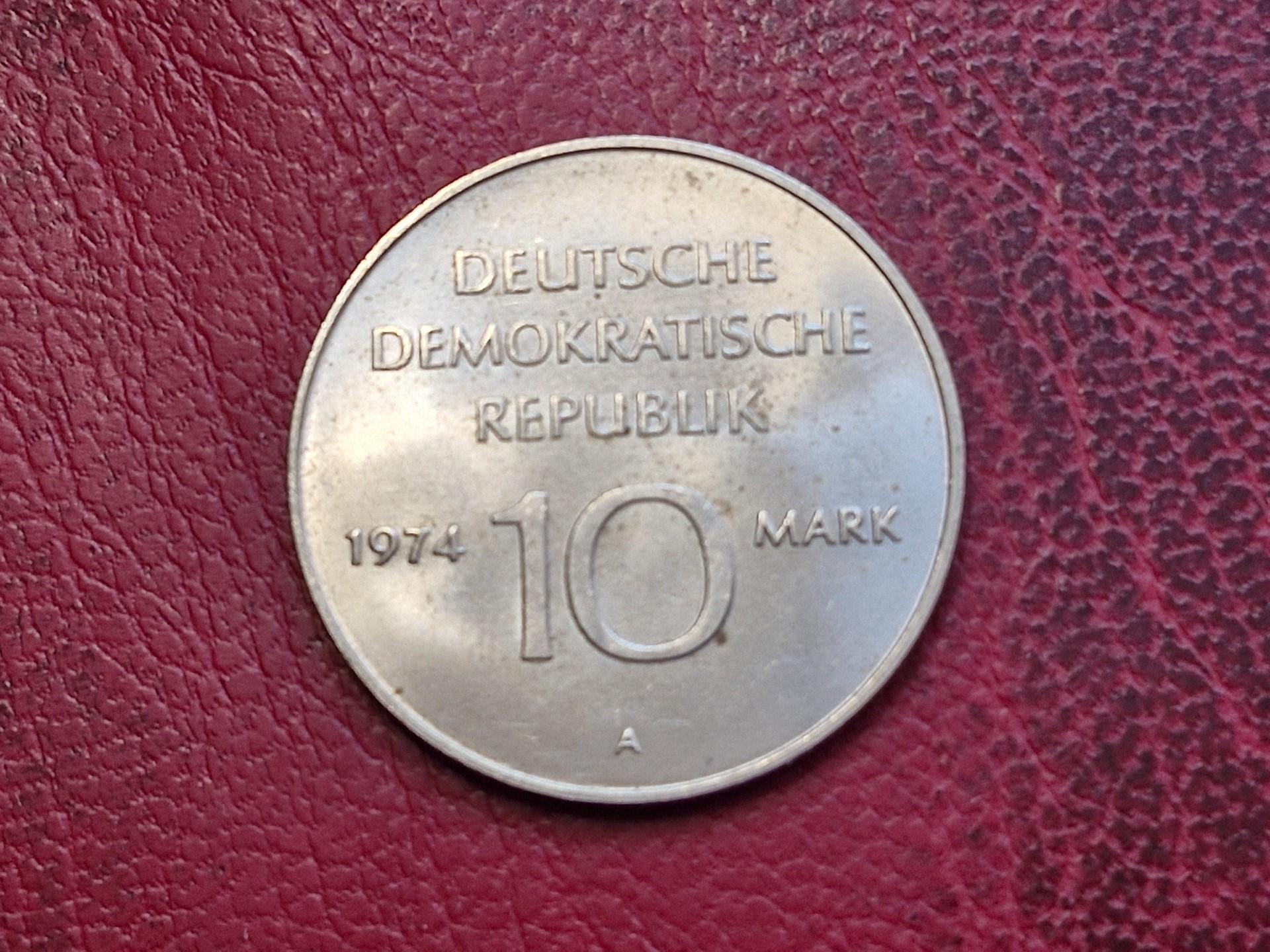 Vokietija - VDR 10 markių, 1974 KM# 50 VDR 25