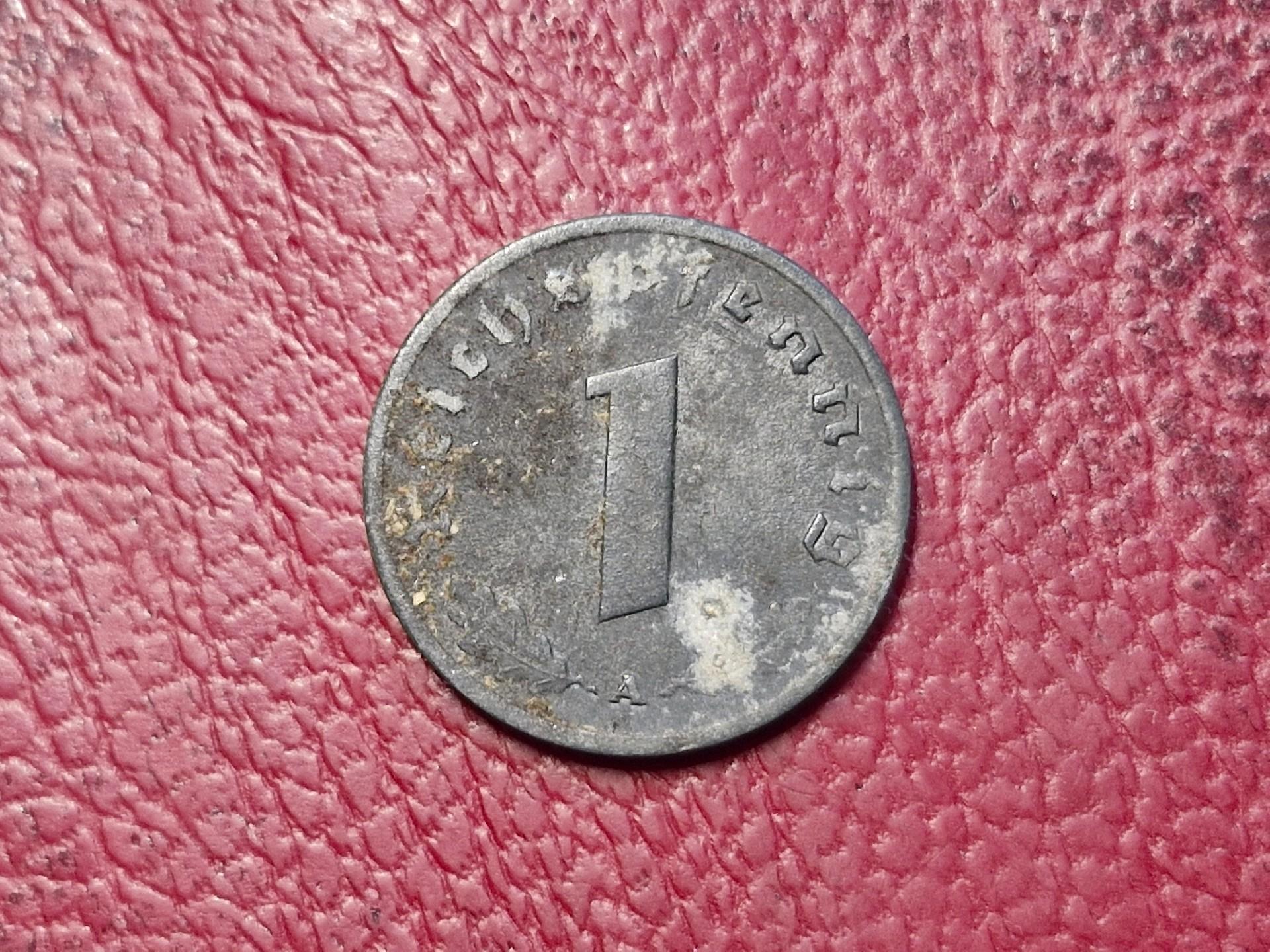 Trečiasis Reichas 1 reichspfenigas, 1945A KM# 97