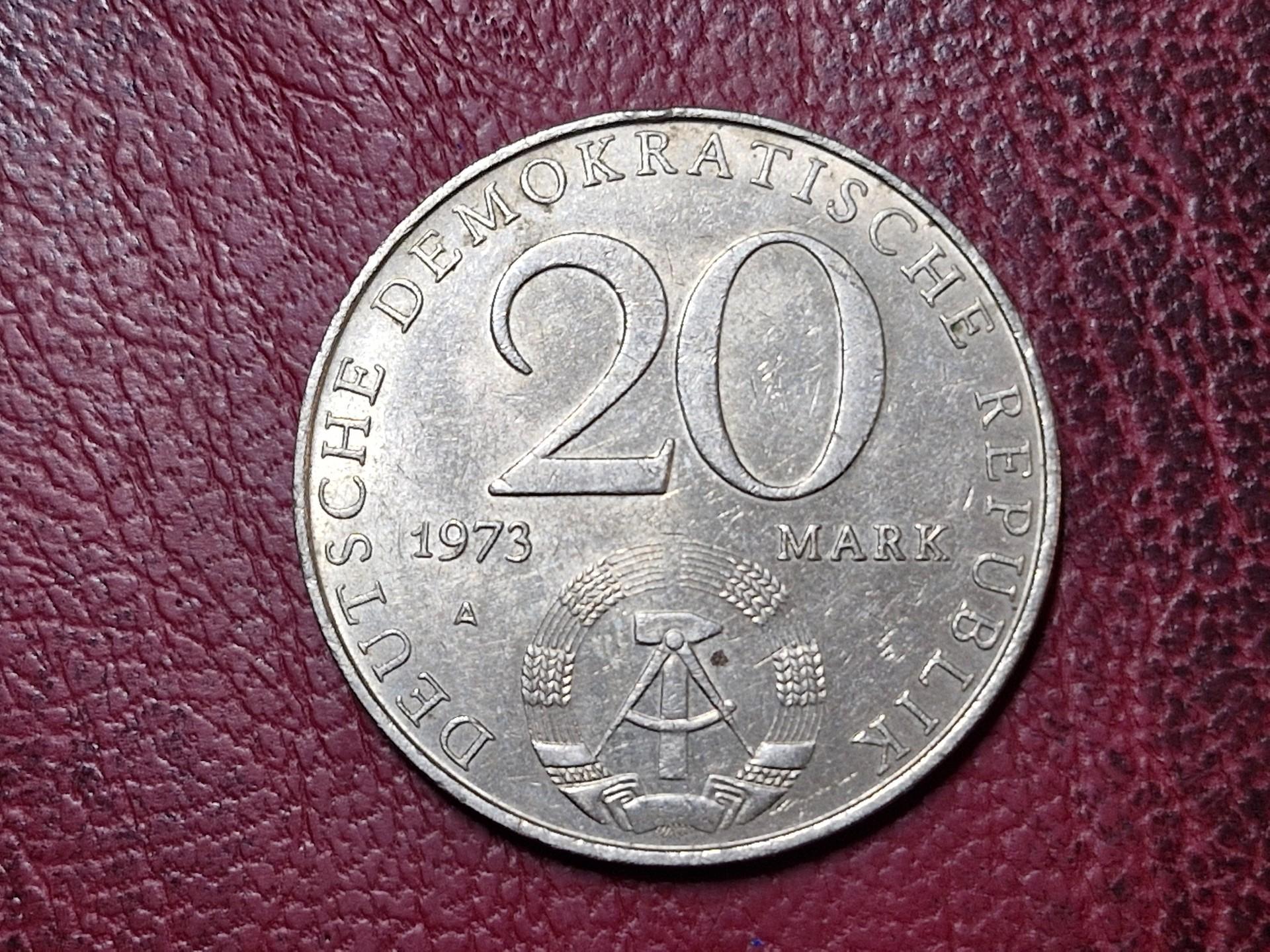 Vokietija - VDR 20 markių, 1973 KM# 47 Otas