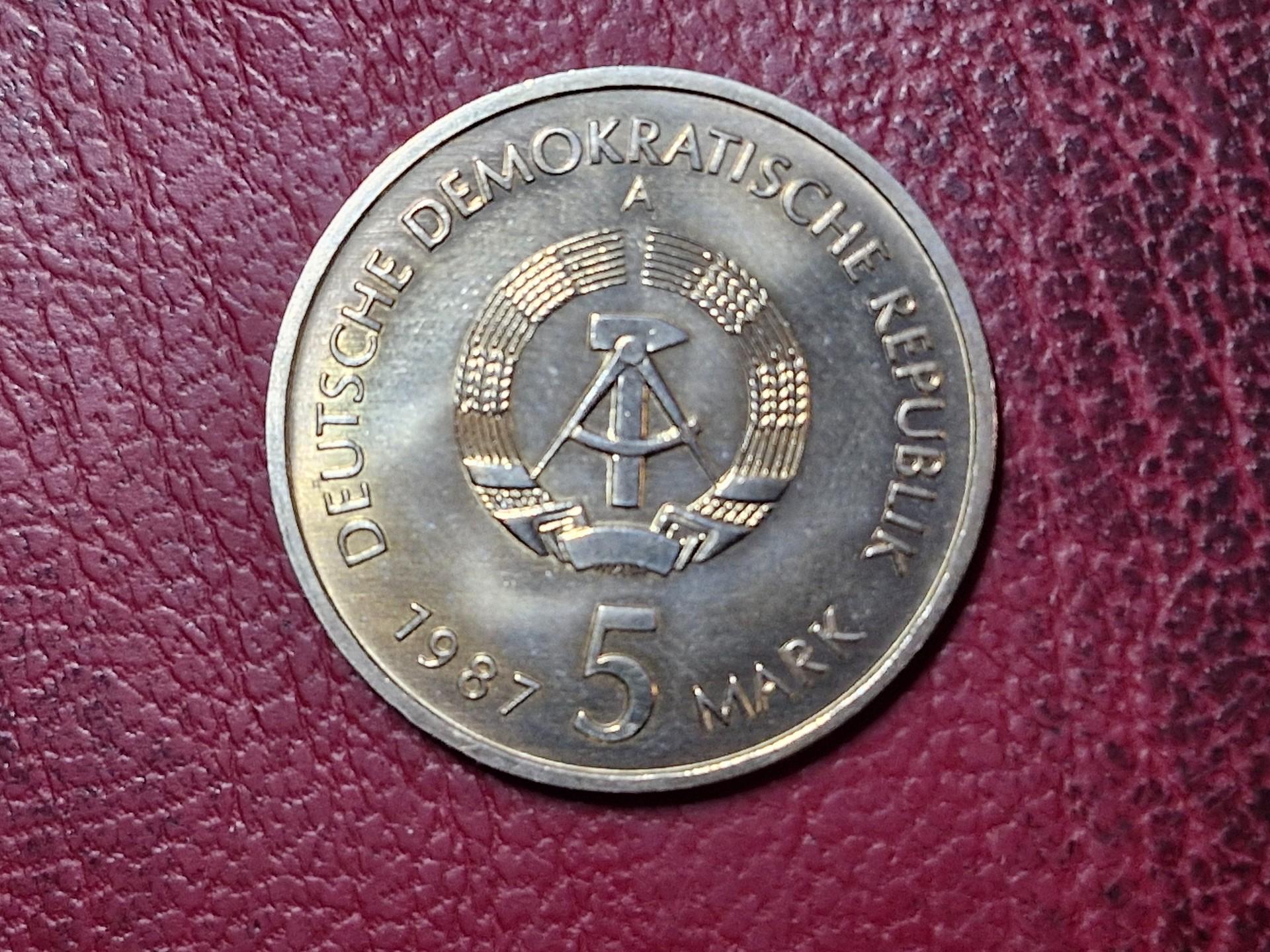Vokietija - VDR 5 markės, 1987 KM# 114 Nikolaivier