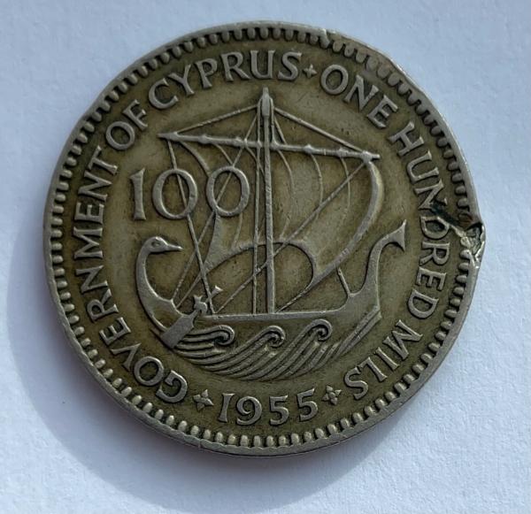 Kipras 100 mils 1955