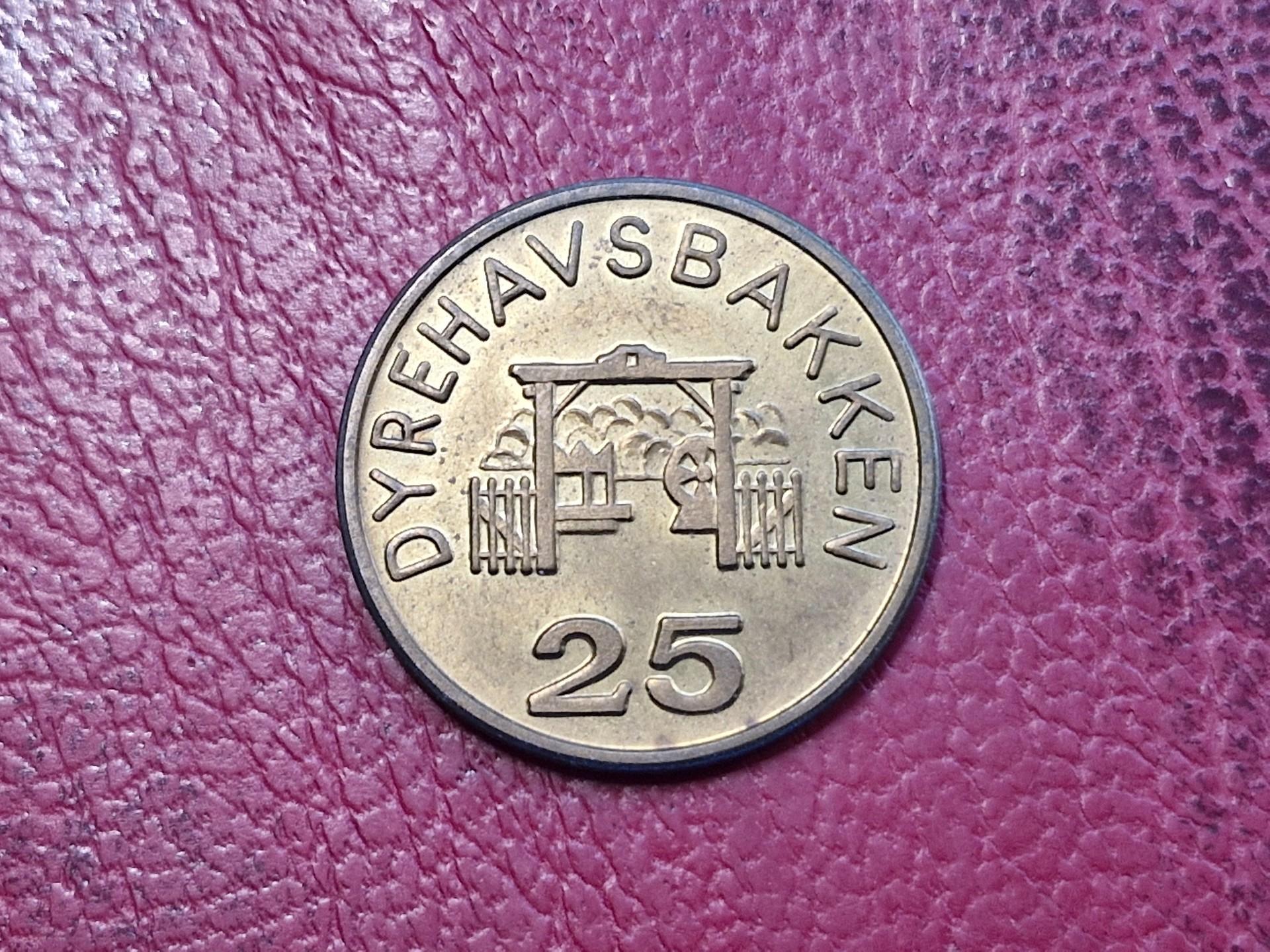 Dyrehavsbakken 25 žetonas Danija, atrakcionų parko