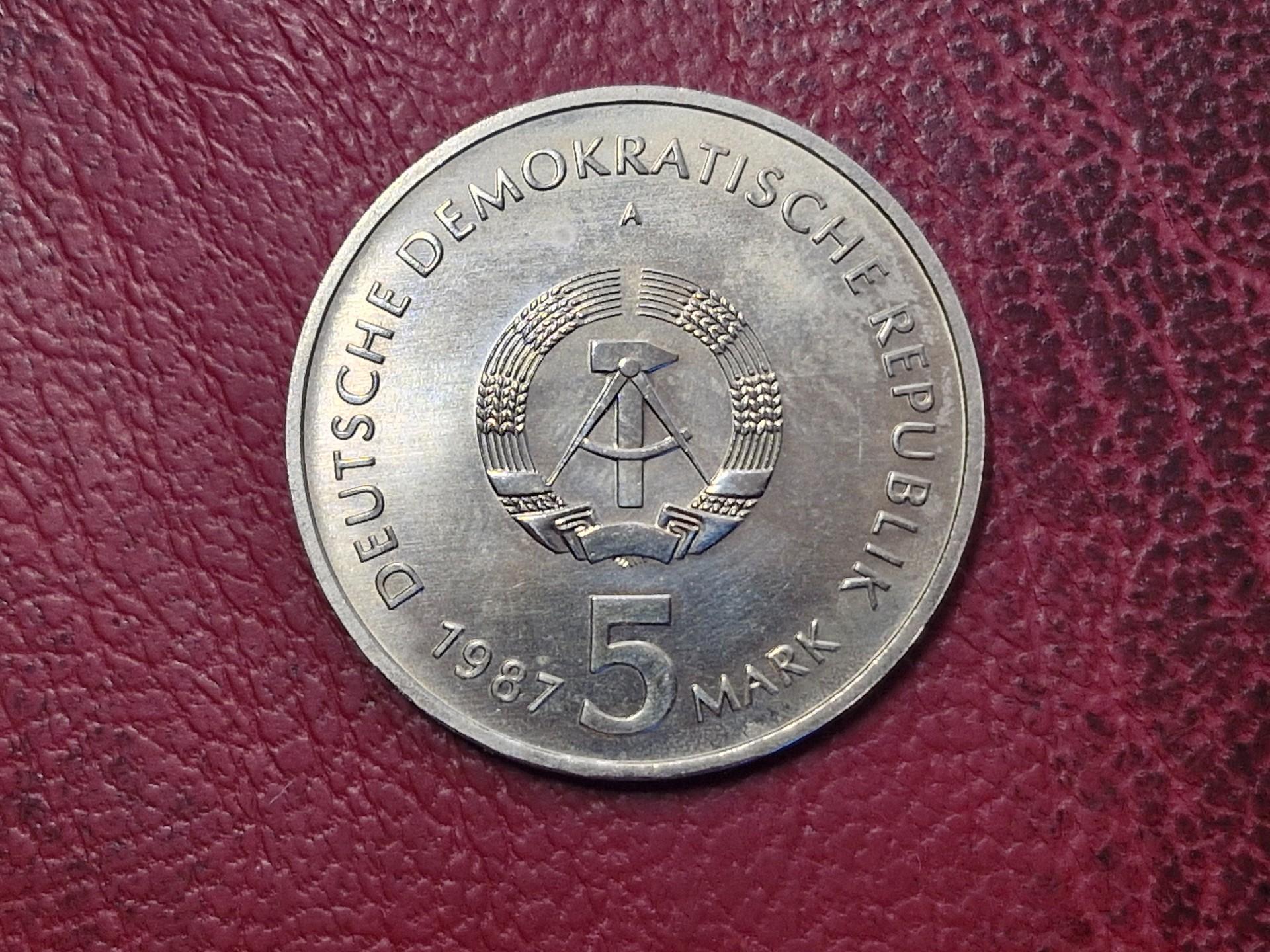 Vokietija - VDR 5 markės, 1987 KM# 116 Aleksandro