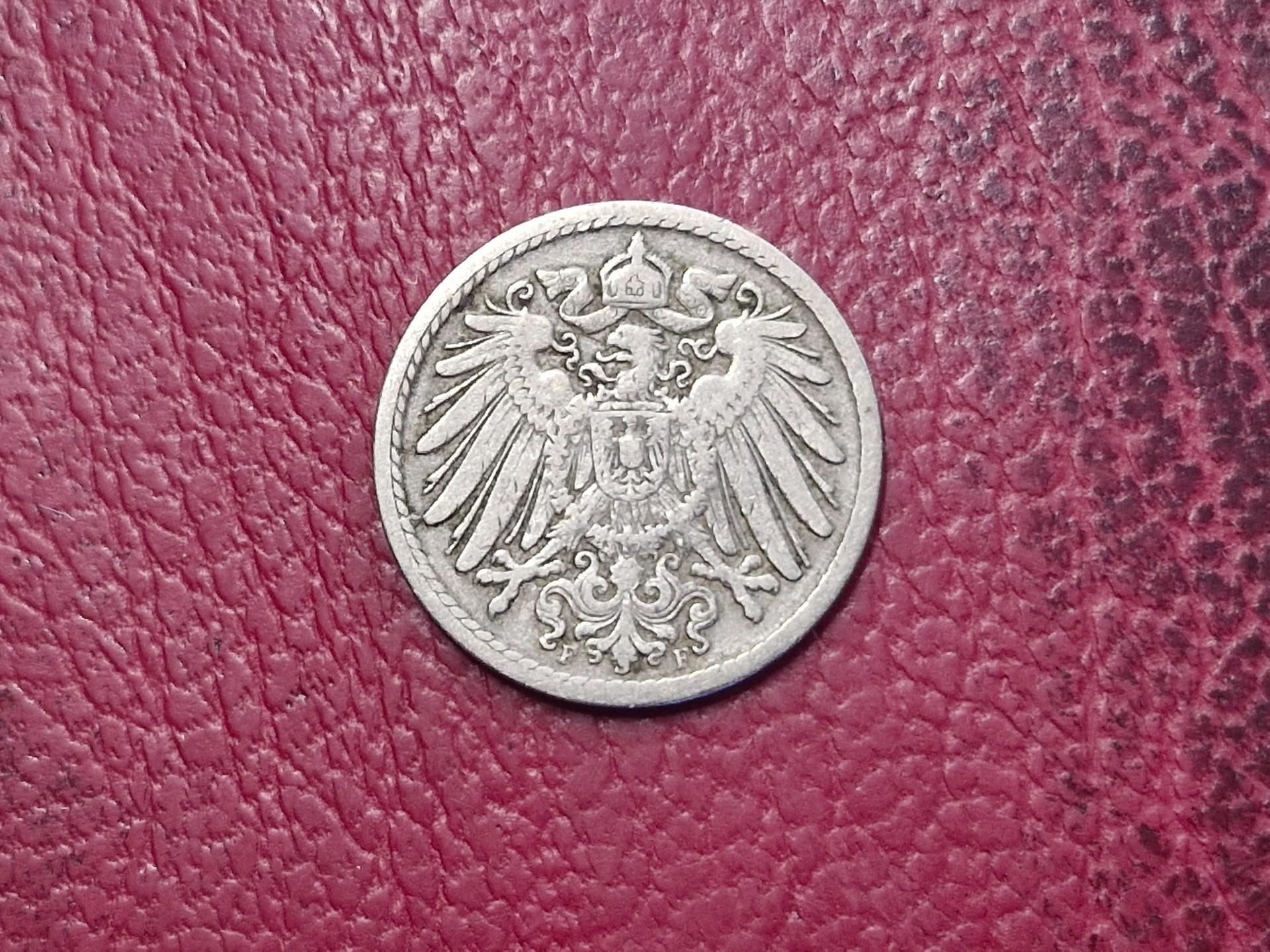Vokietija 5 pfenigai, 1904F KM# 11