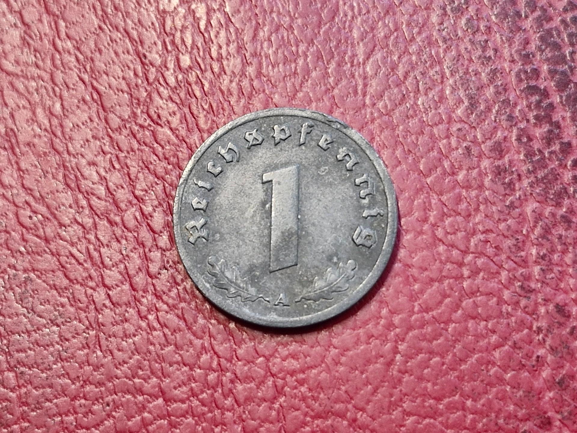 Trečiasis Reichas 1 reichspfenigas, 1945A KM# 97