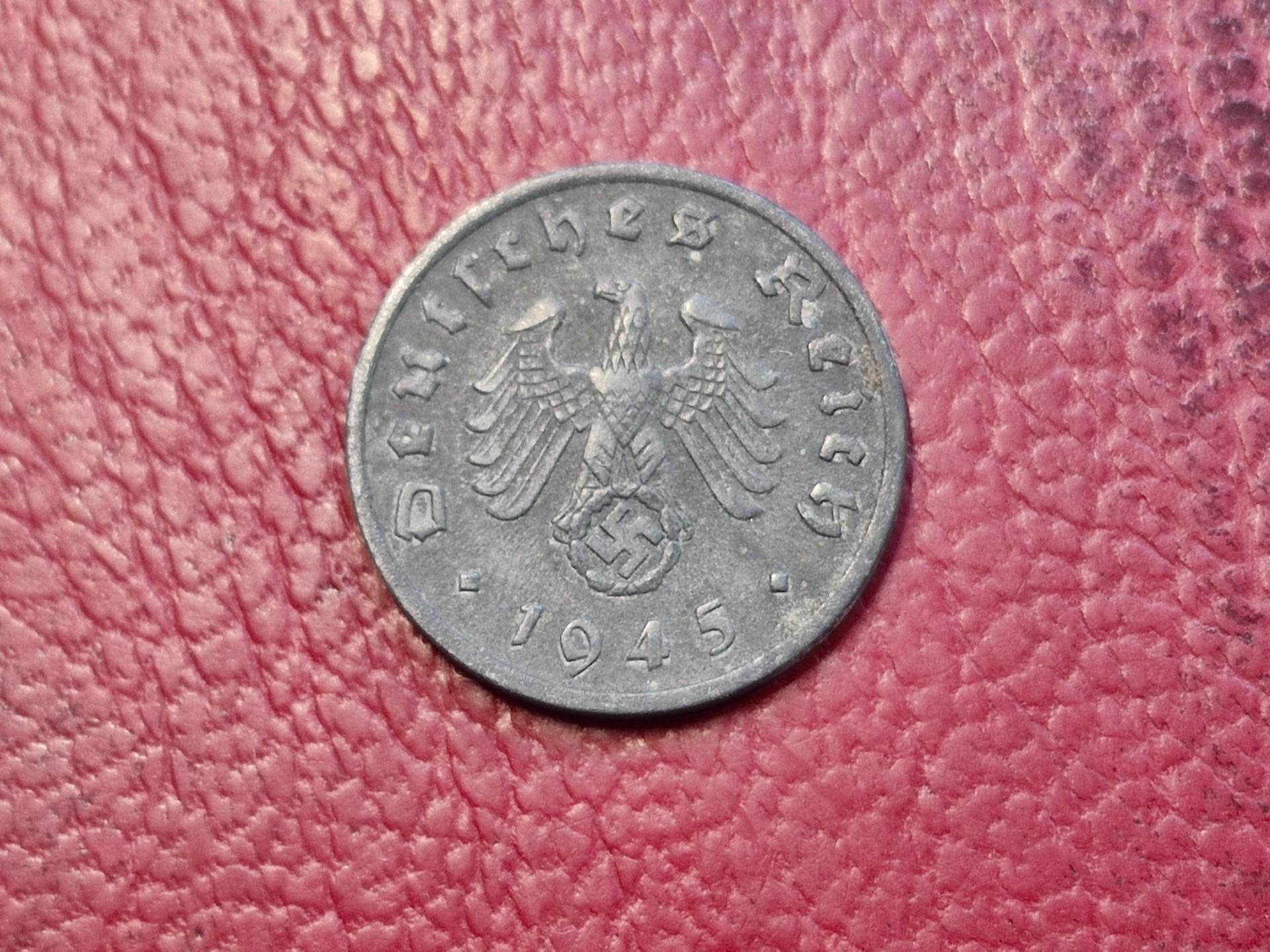 Trečiasis Reichas 1 reichspfenigas, 1945A KM# 97
