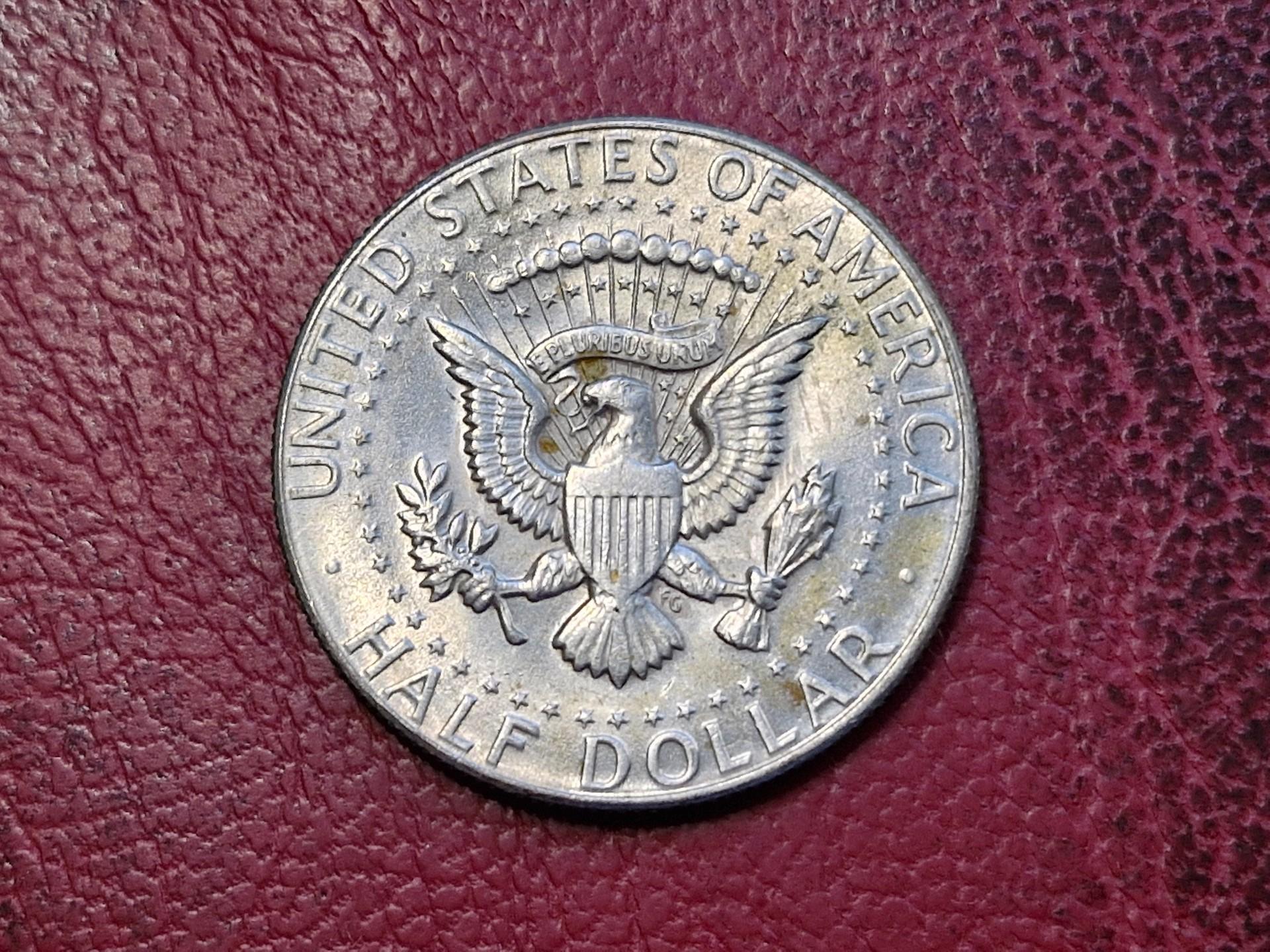 JAV ½ dolerio, 1969D KM# 202a AG 0.400 Kenedžio