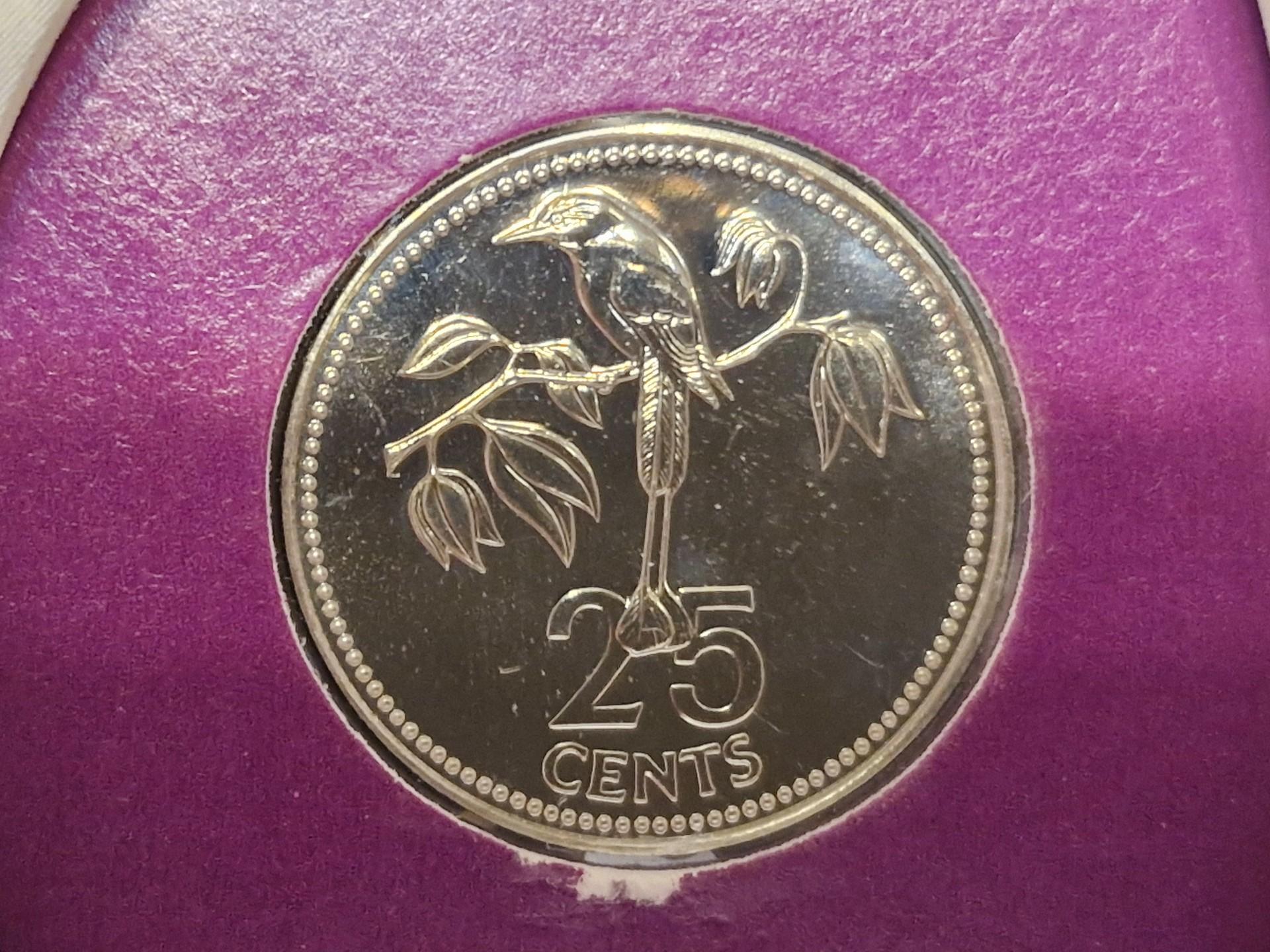 Belizas 25 centai, 1979 KM# 49 Paukštis Numiz.voke