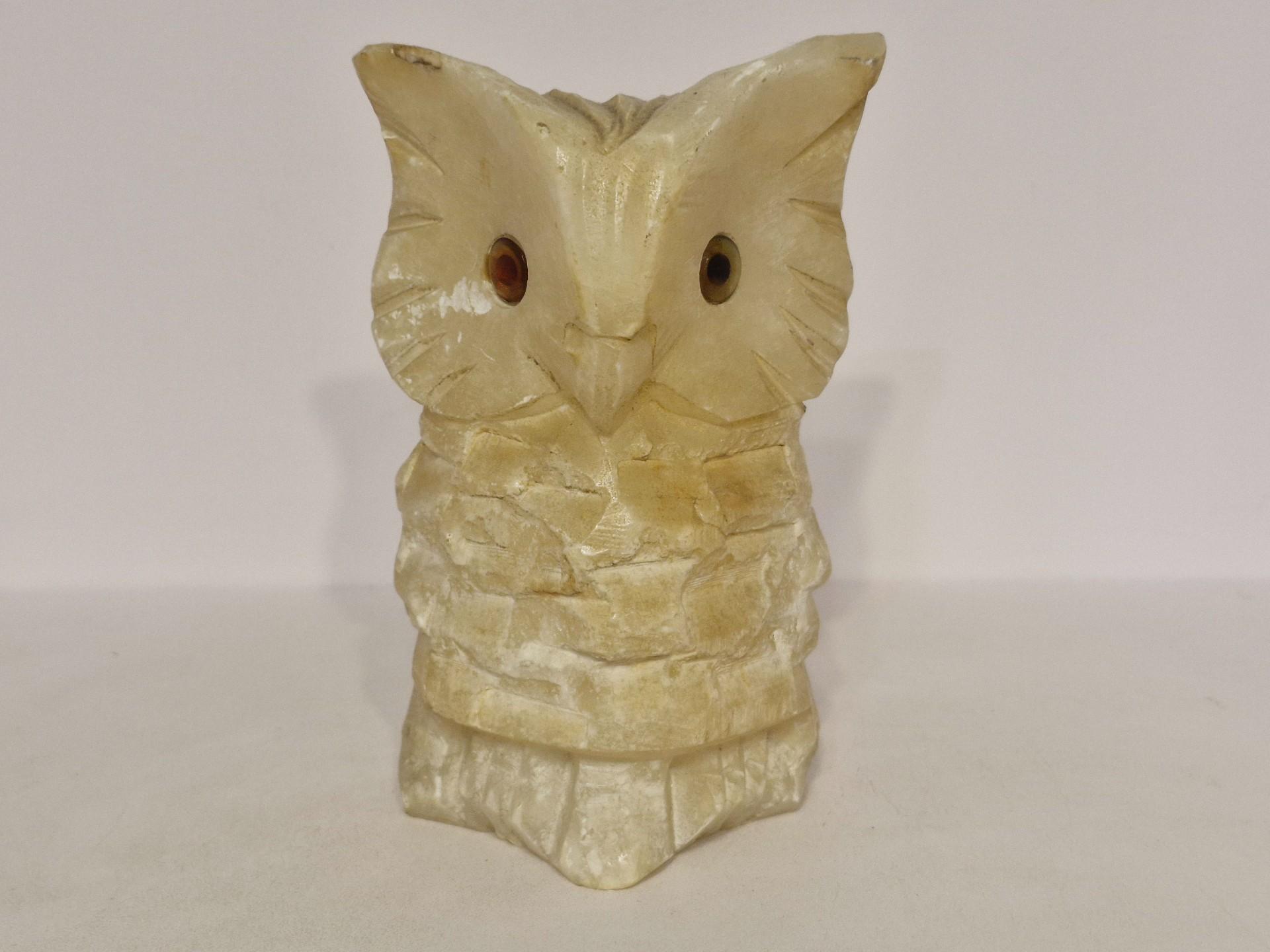Skulptūra iš akmens pelėda ~ 15,5cm