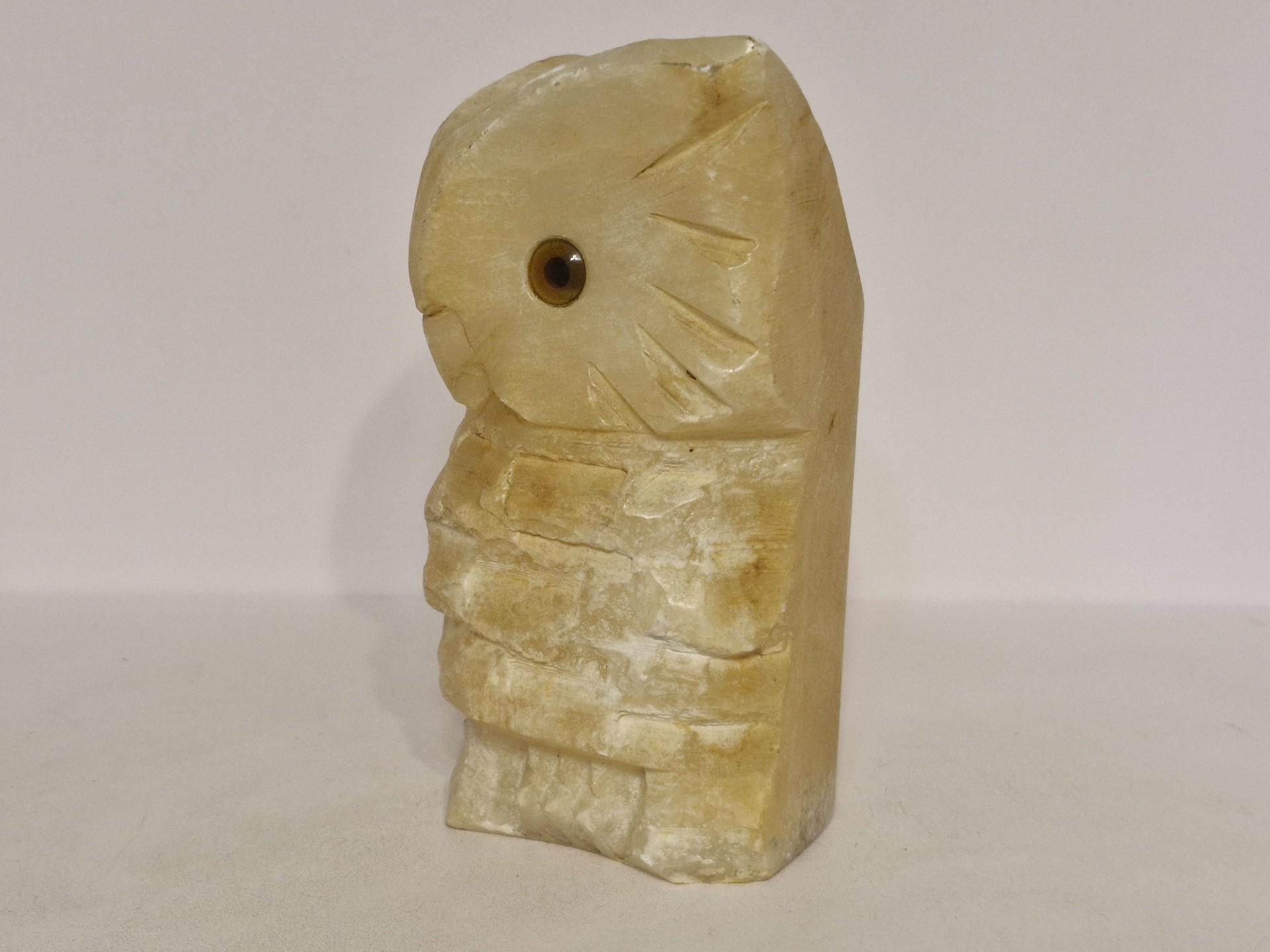 Skulptūra iš akmens pelėda ~ 15,5cm
