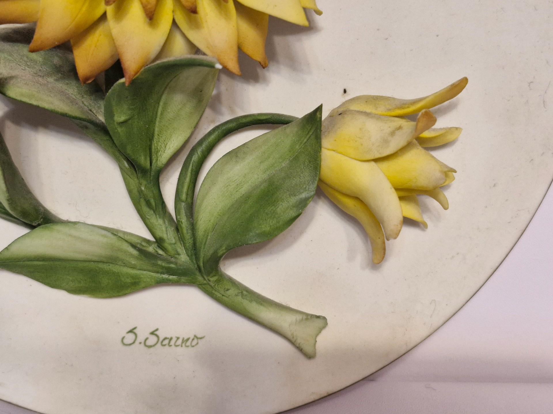 Capodimonte lėkštė su saulėgrąža (s.sarno) ~ 21cm