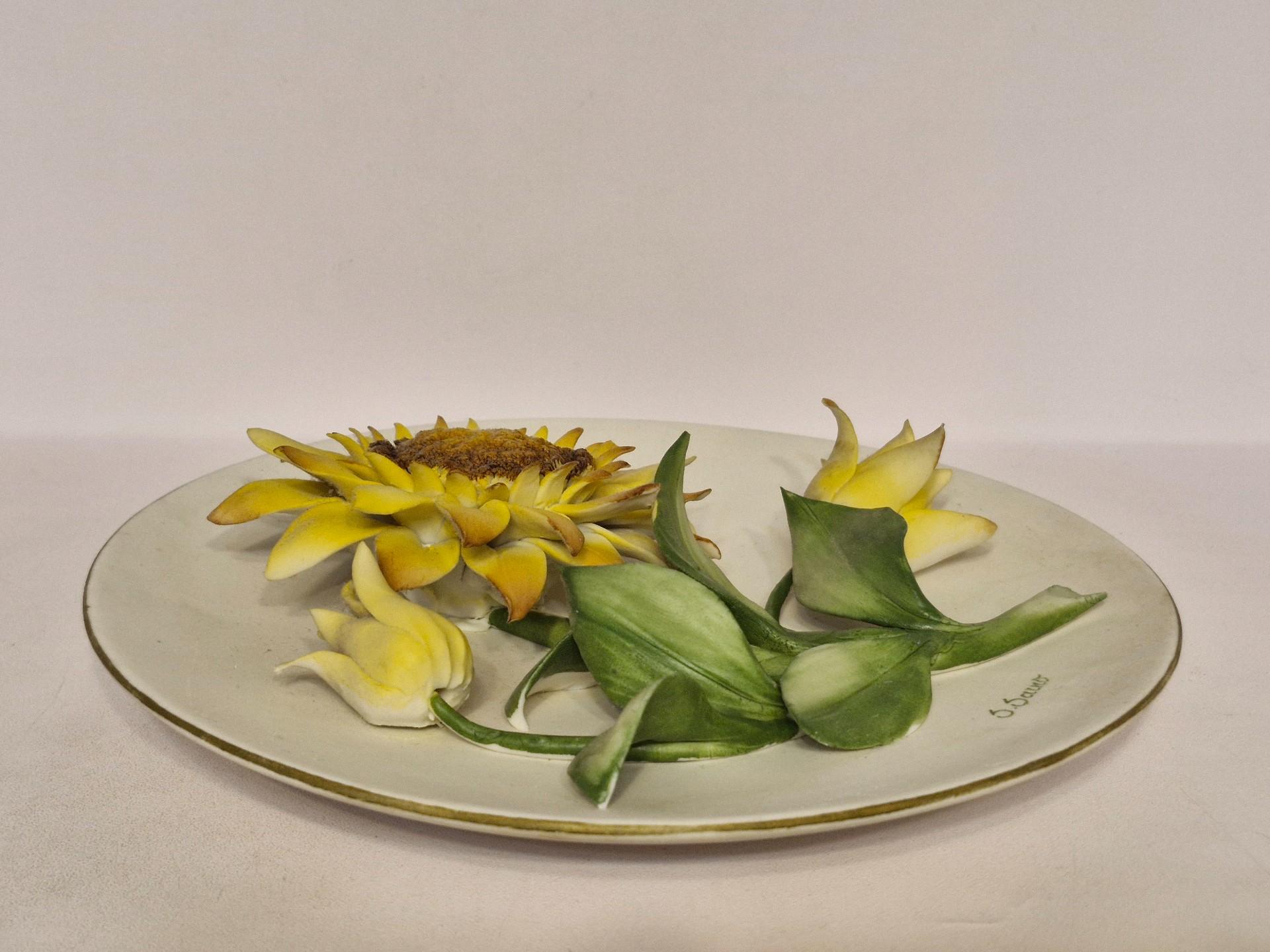 Capodimonte lėkštė su saulėgrąža (s.sarno) ~ 21cm