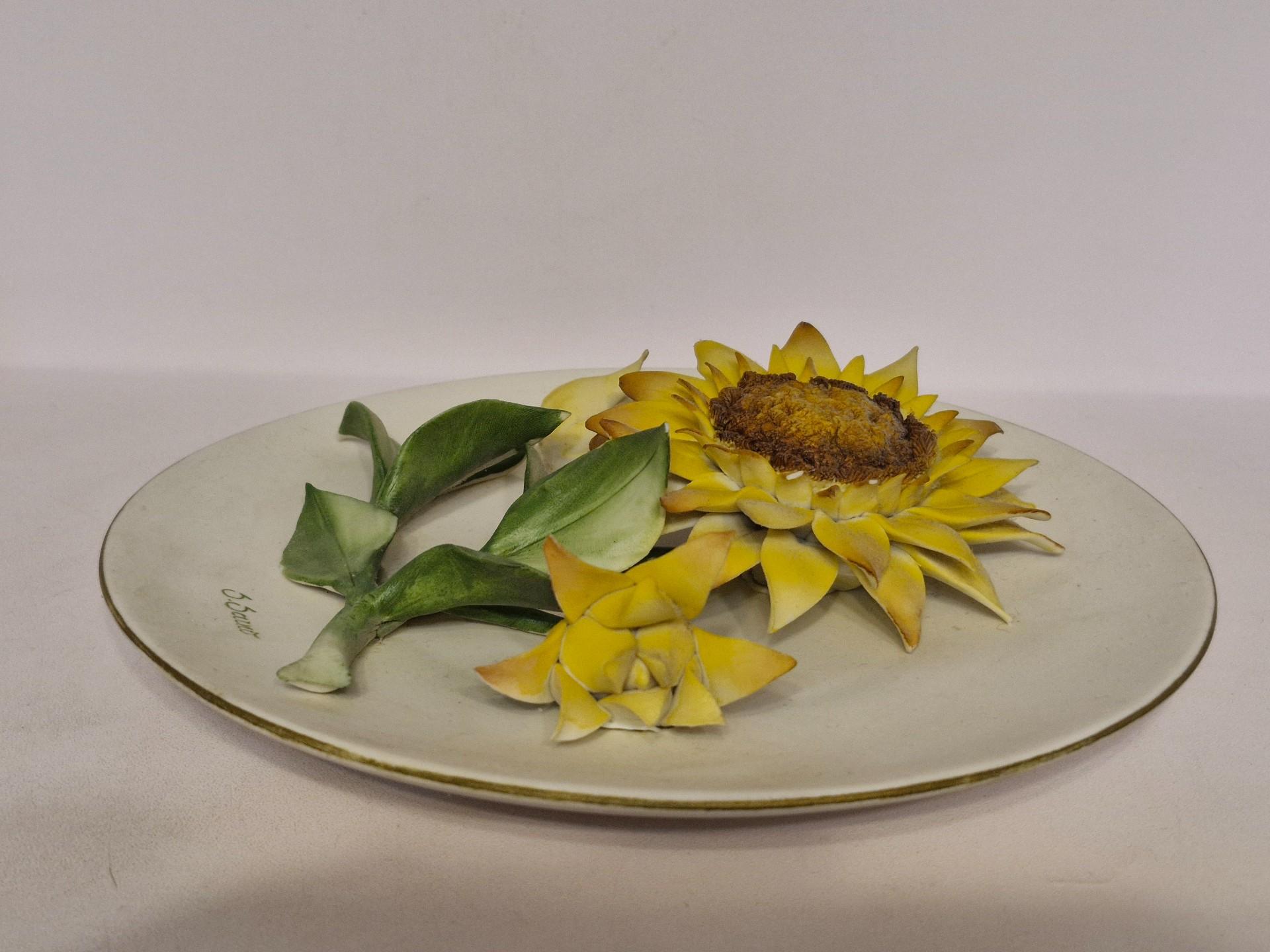 Capodimonte lėkštė su saulėgrąža (s.sarno) ~ 21cm