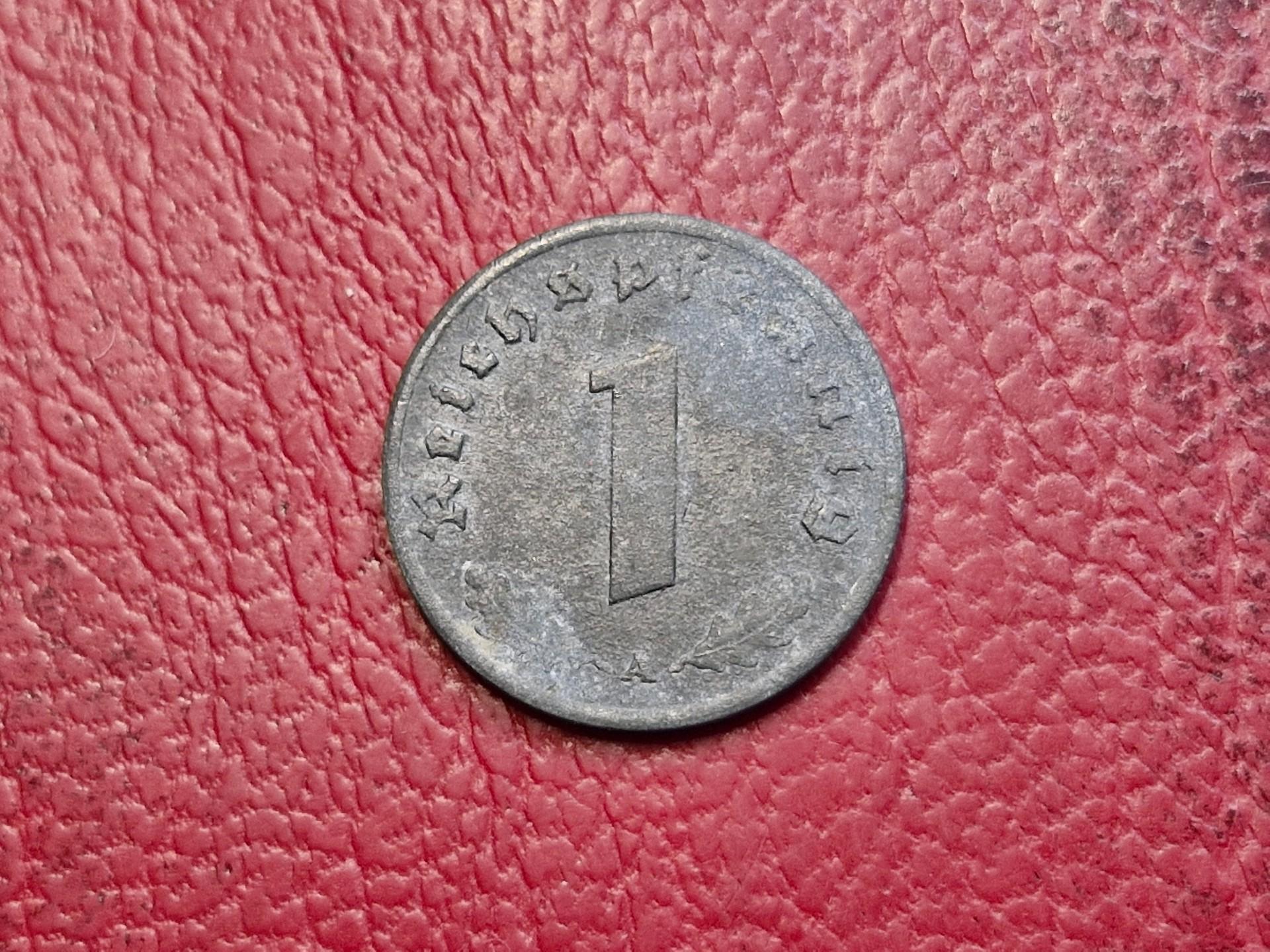 Trečiasis Reichas 1 reichspfenigas, 1945A KM# 97