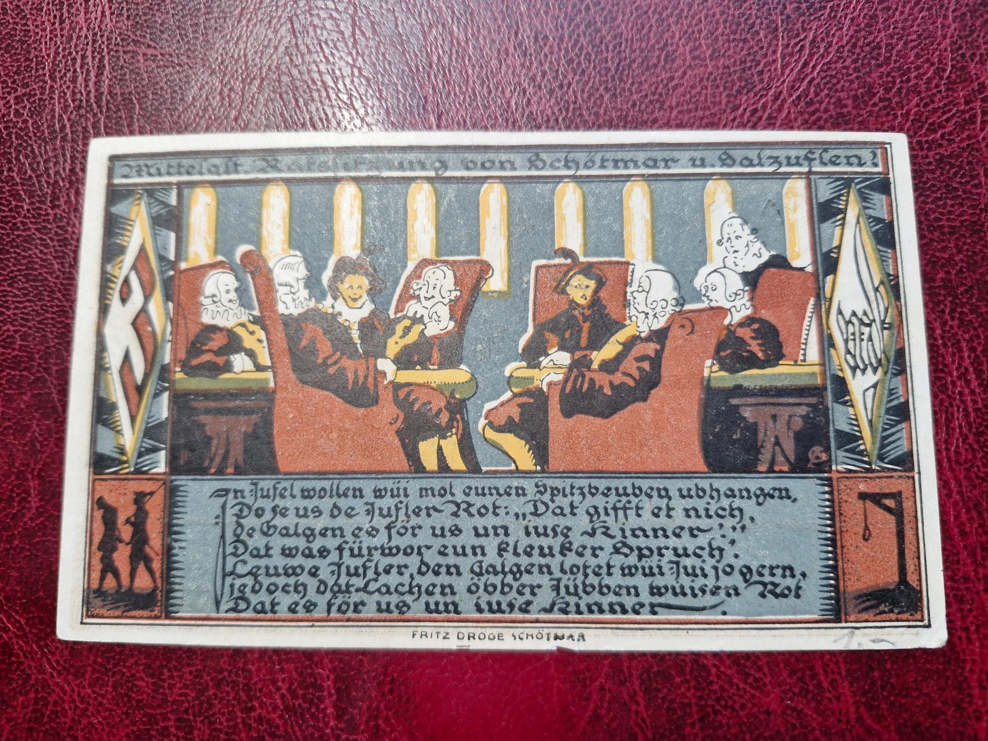 3 Mark 1921.08 Schötmar Notgeld Vokietija