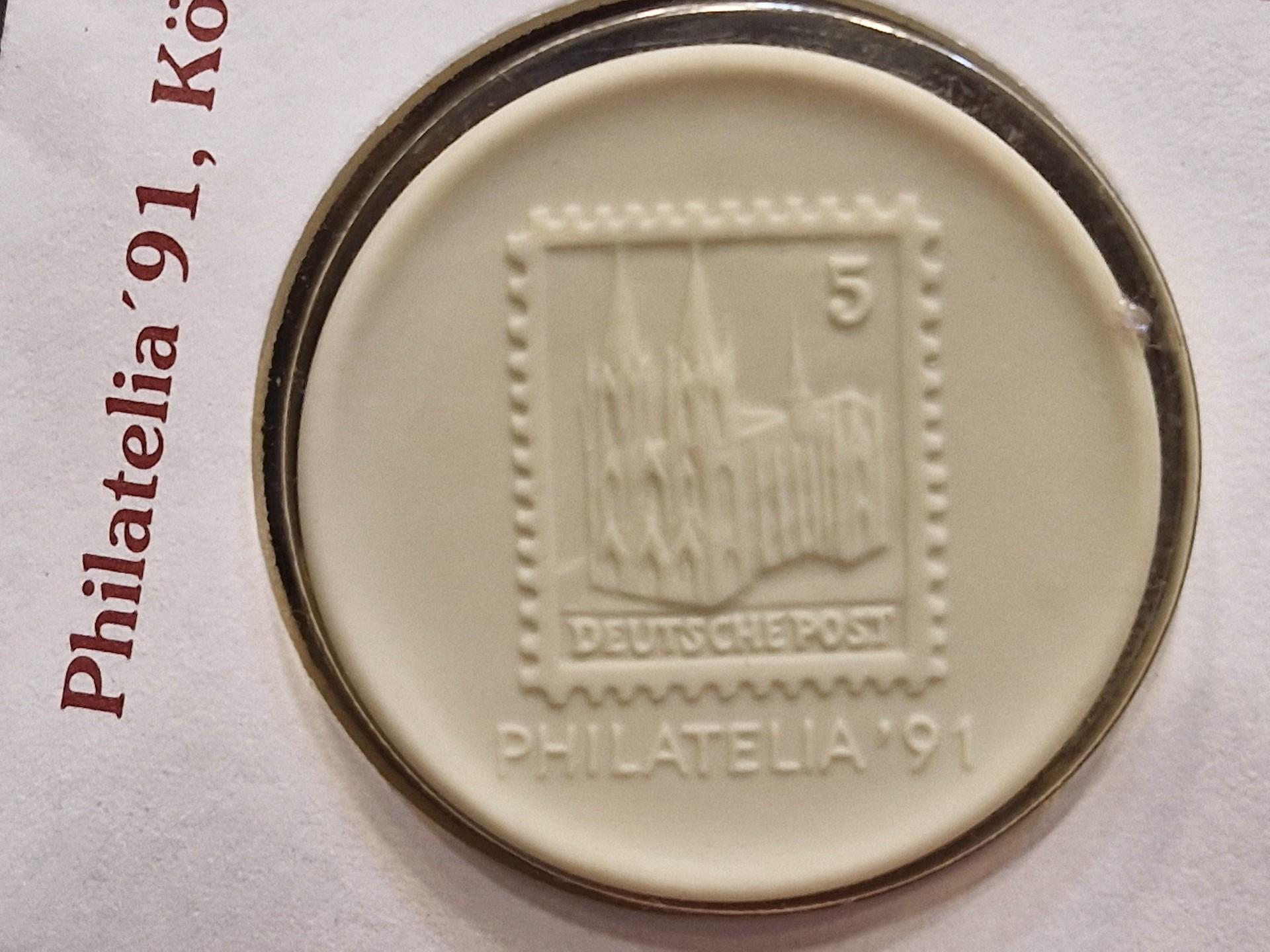 Medalis - Philatelia '91 Vokietija Numizmat. voke