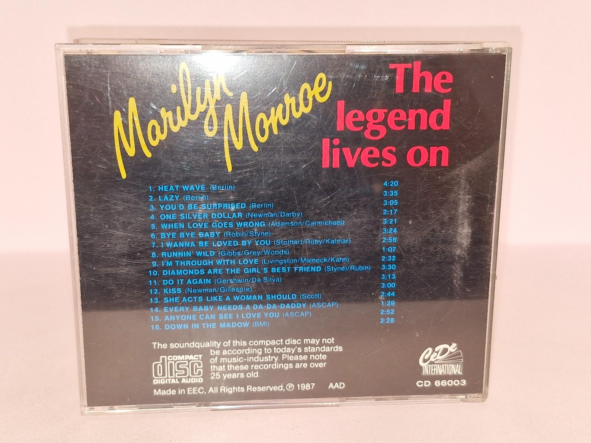 Audio CD Marilyn Monroe – The Legend Lives On