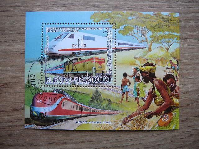 Burkina Faso 1986 Traukiniai antsp. #