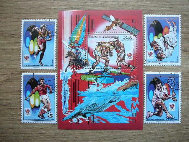 Central African Rep. 1988 Olimpines vasaros antsp. #1